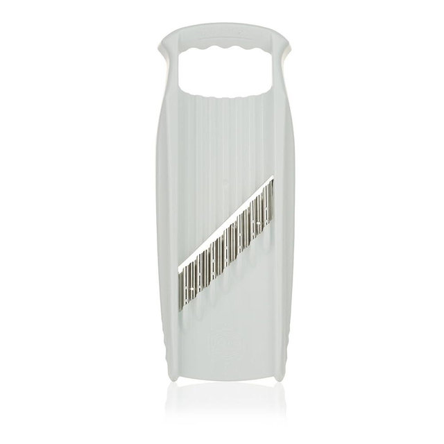 Börner Wave-Waffle XXL PowerLine Crinkle Cut Vegetable Slicer (White) • Wavy Mandoline for Vegetables • Wave/Waffle/Crinkle Cut • Potato Slicer for Lattice Potatoes
