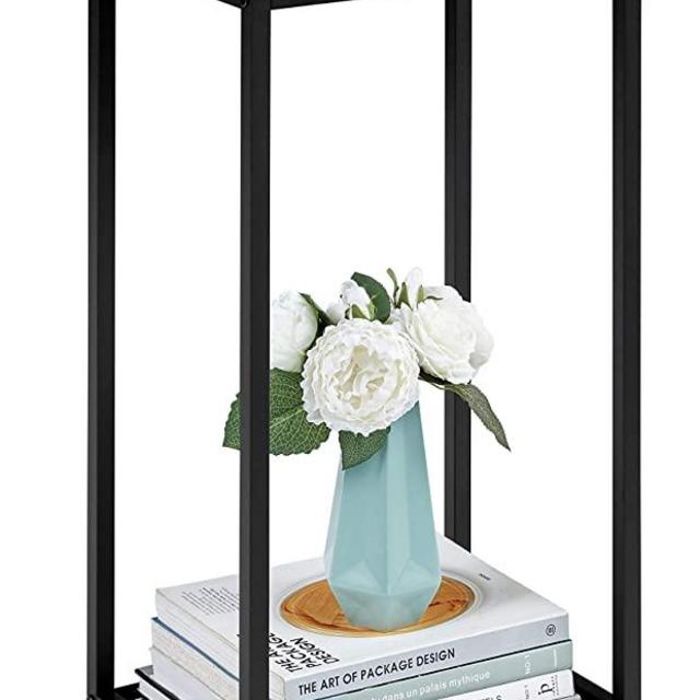 EKNITEY Nightstand/End Table, Space Saving Side Table, High and Narrow Entryway Table Telephone Table w/Storage Shelf for Living Room, Bedroom and Office