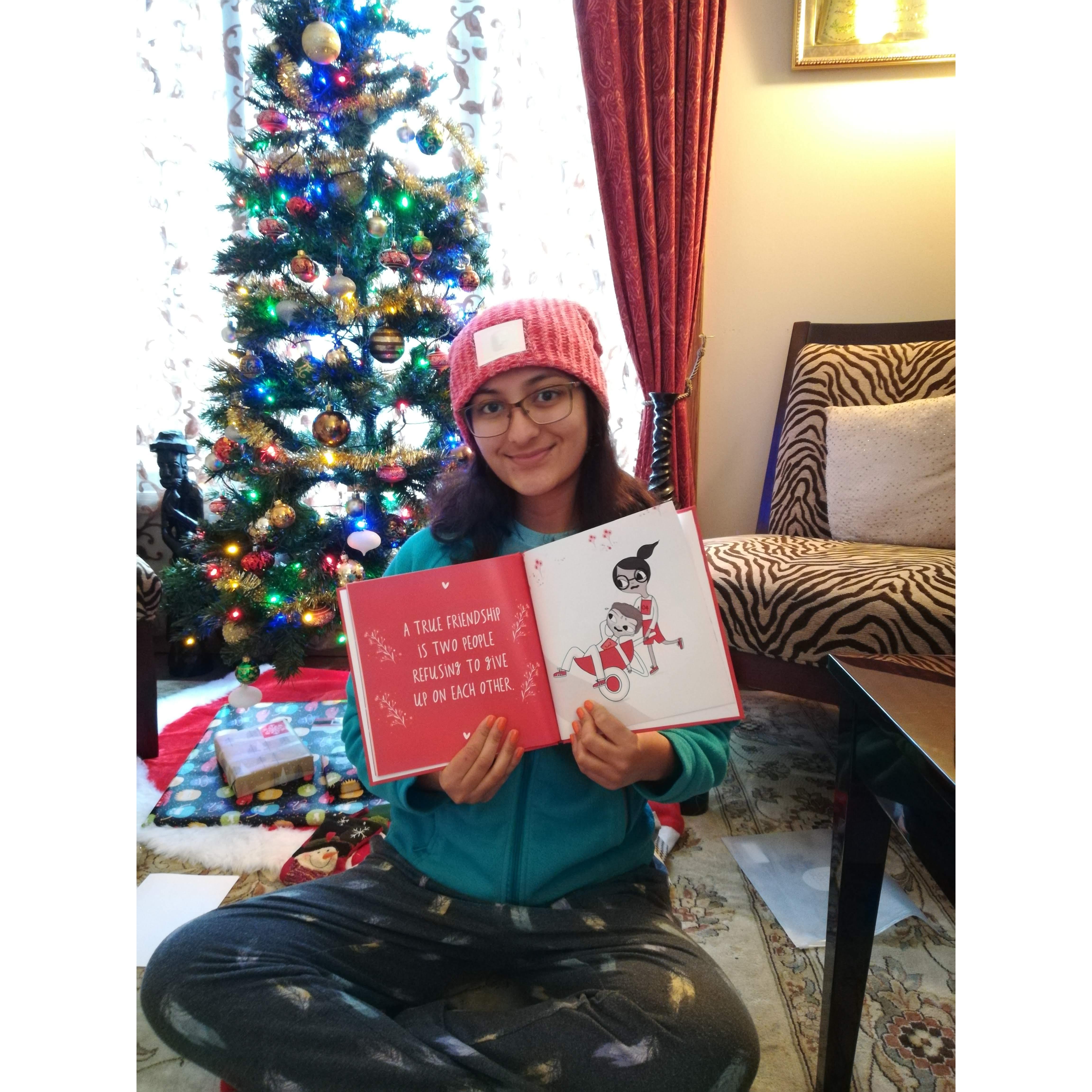 Sabriyah's favorite Christmas present from Chris, December, 2019