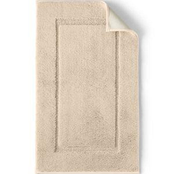 Lands’ End Cotton Non-skid Small Bath Rug 16x23 colorway: dark sand