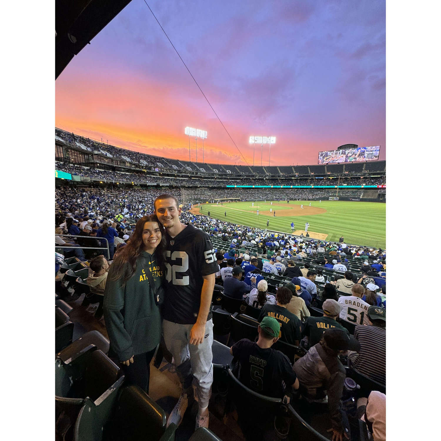 Anna's first time at the oakland coliseum!