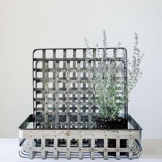 3-Piece Casual Country Galvanized Metal Basket Set