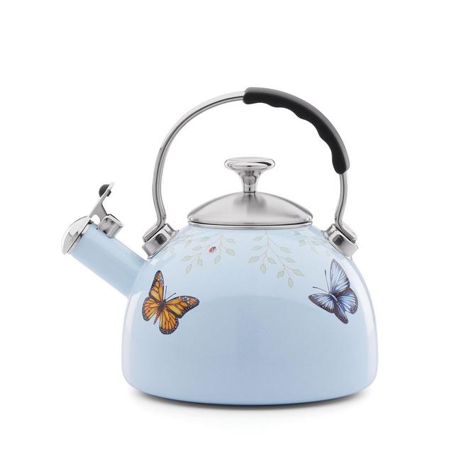 Lenox Butterfly Meadow Kitchen 2.5 quart Blue Tea Kettle