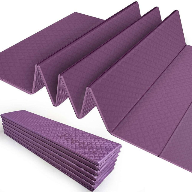 Feetlu Foldable Yoga Exercise Mat – Lightweight, Anti-Slip, and Easy to Store for Yoga, Pilates, Home Workouts, and Floor Exercises