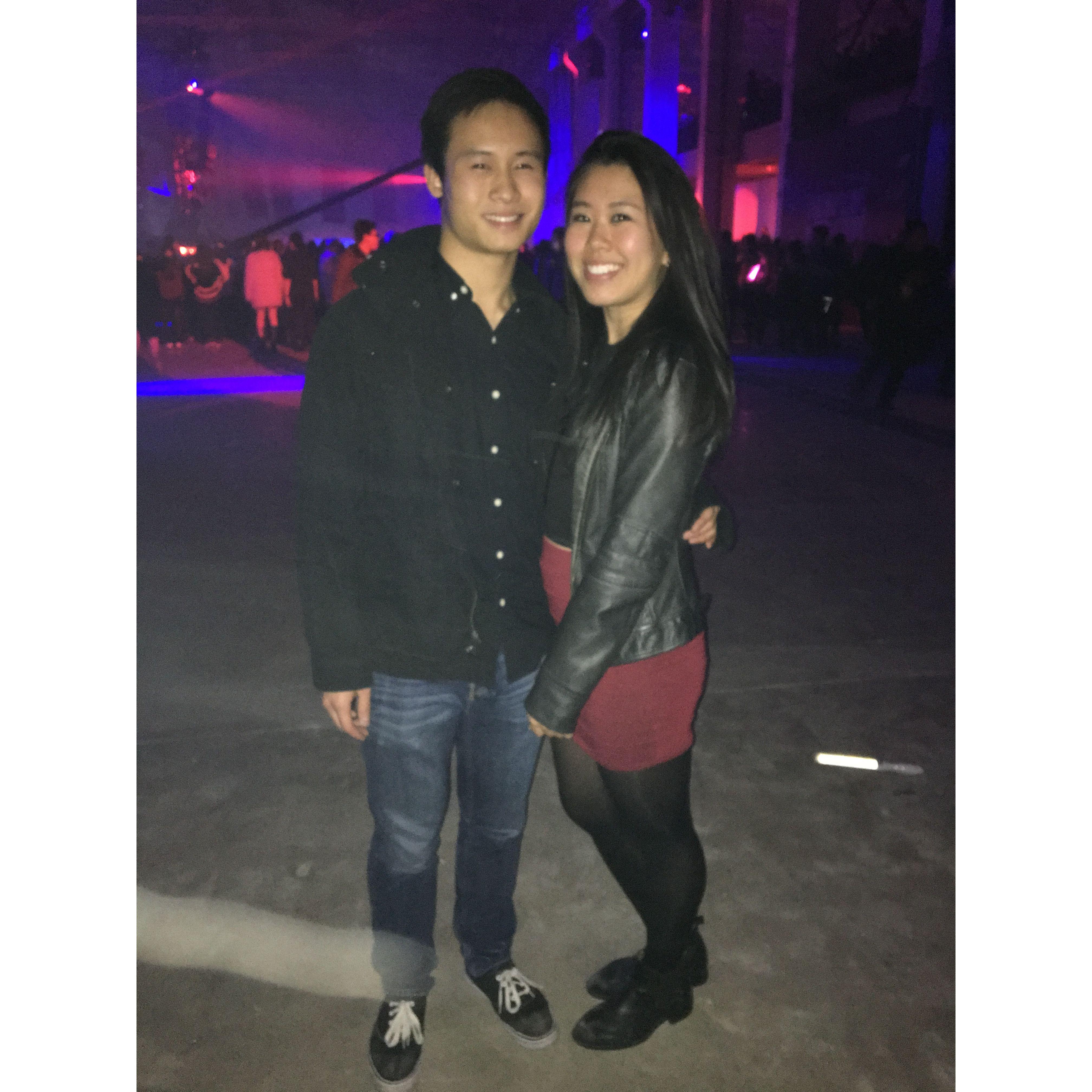 NYE 2015 - At a Zedd concert the first holiday after we started college