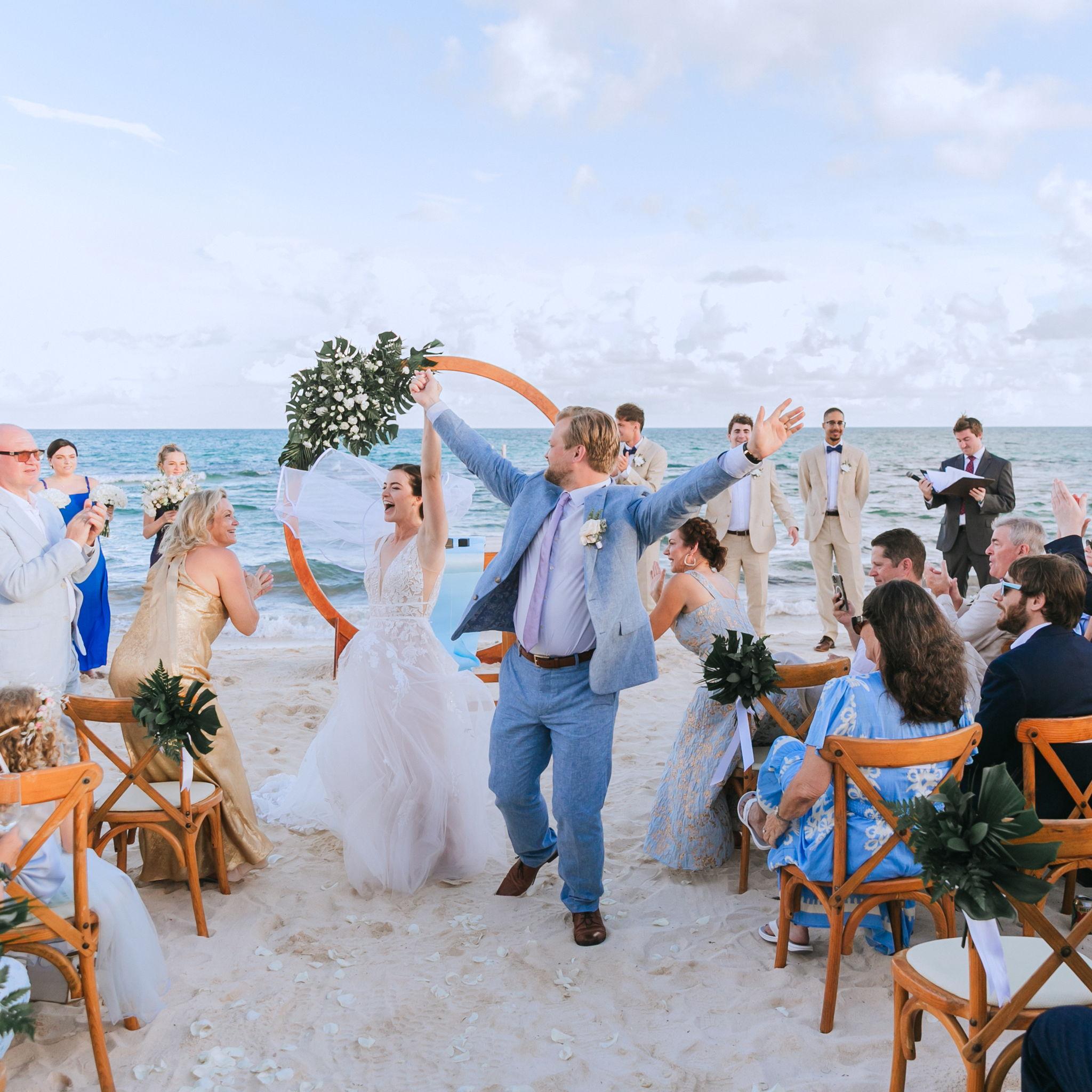 We danced out of our ceremony to an upbeat instrumental cover of Concerning Hobbits.