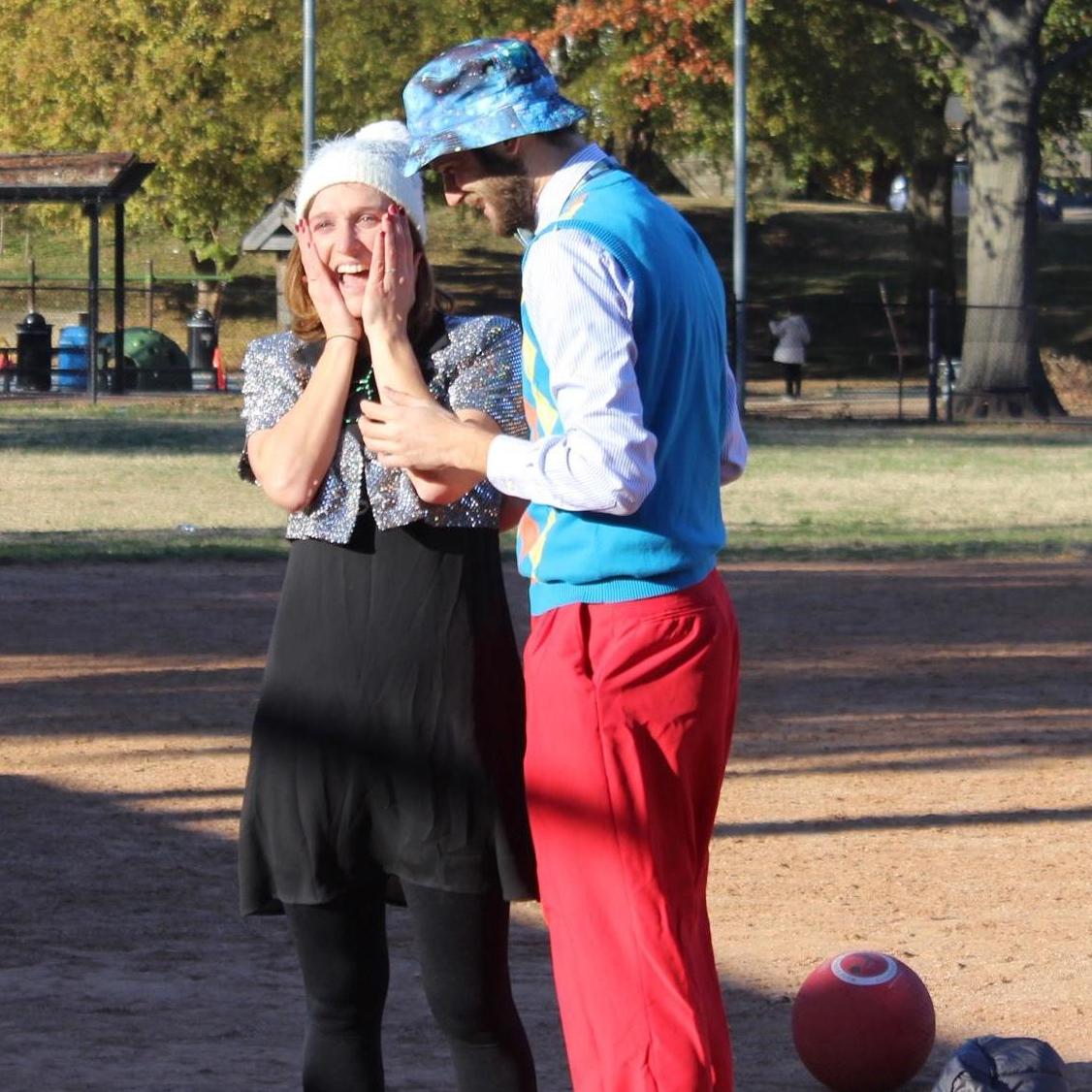 Surprise! It's an engagement.
