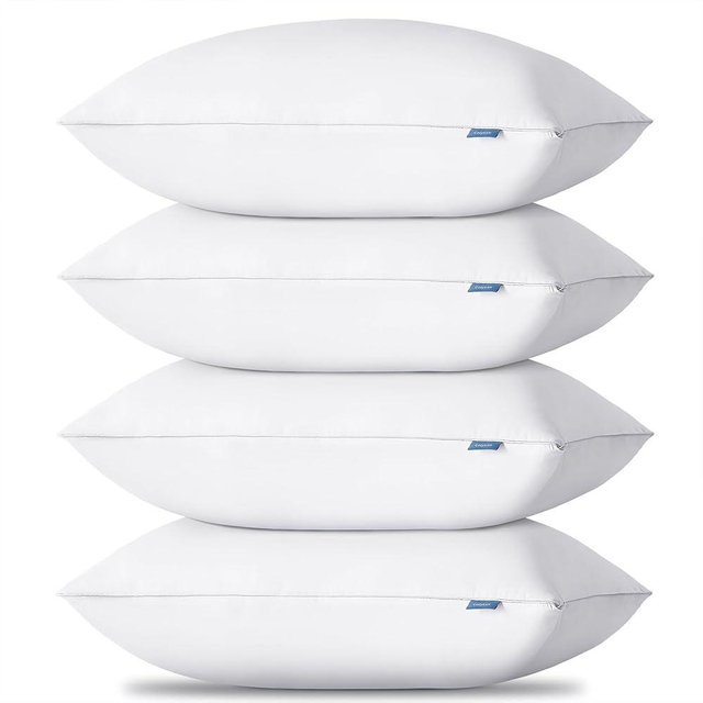 CozyLux Pillows King Size Set of 4, Hotel Quality Bed Pillows for Sleeping 4 Pack, Cooling Pillows for Side Back and Stomach Sleepers, Down Alternative Luxury Soft Supportive Fluffy Pillows (19x34)
