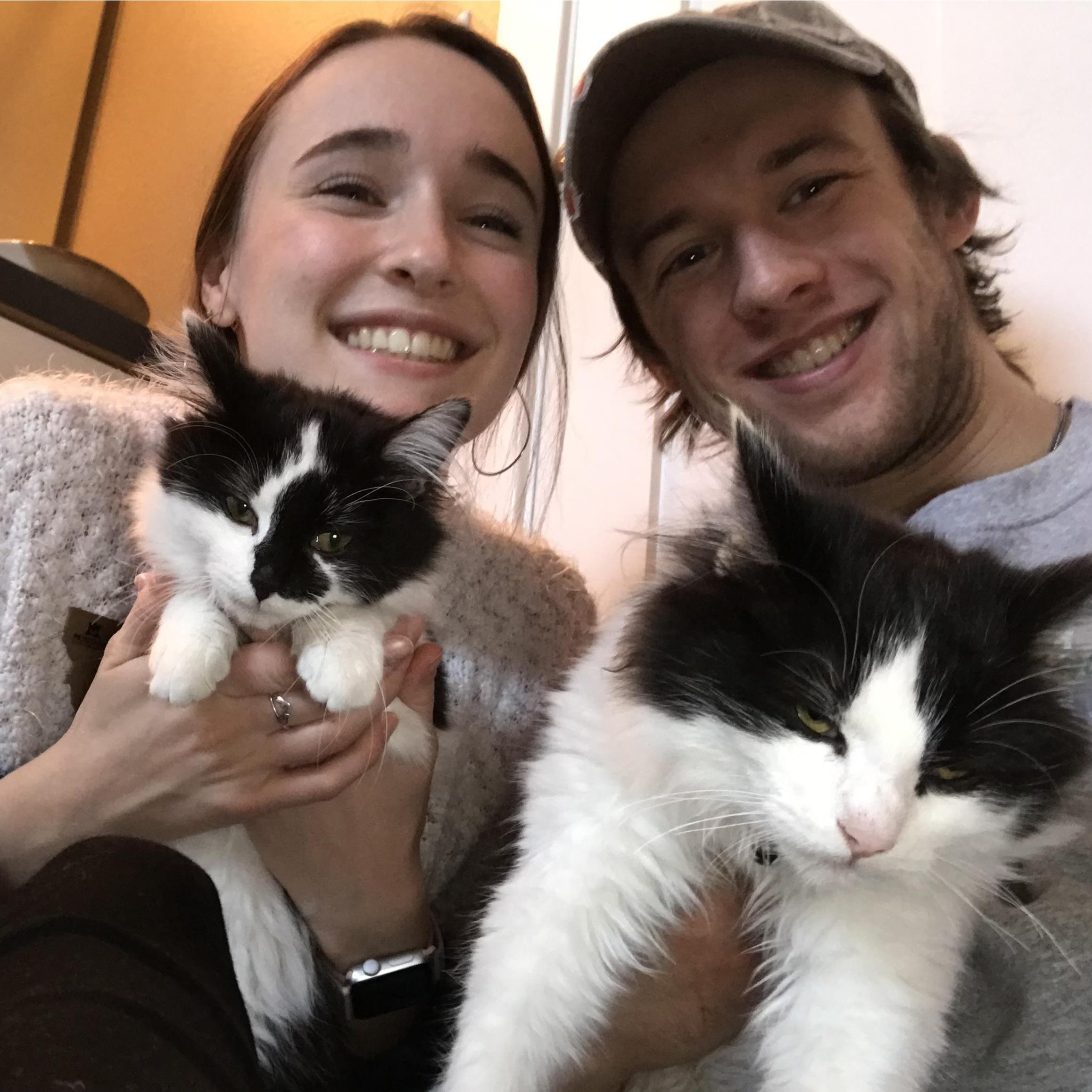 The newest addition to our family, Carl and Ellie. Carl was less than enthused to say the least.