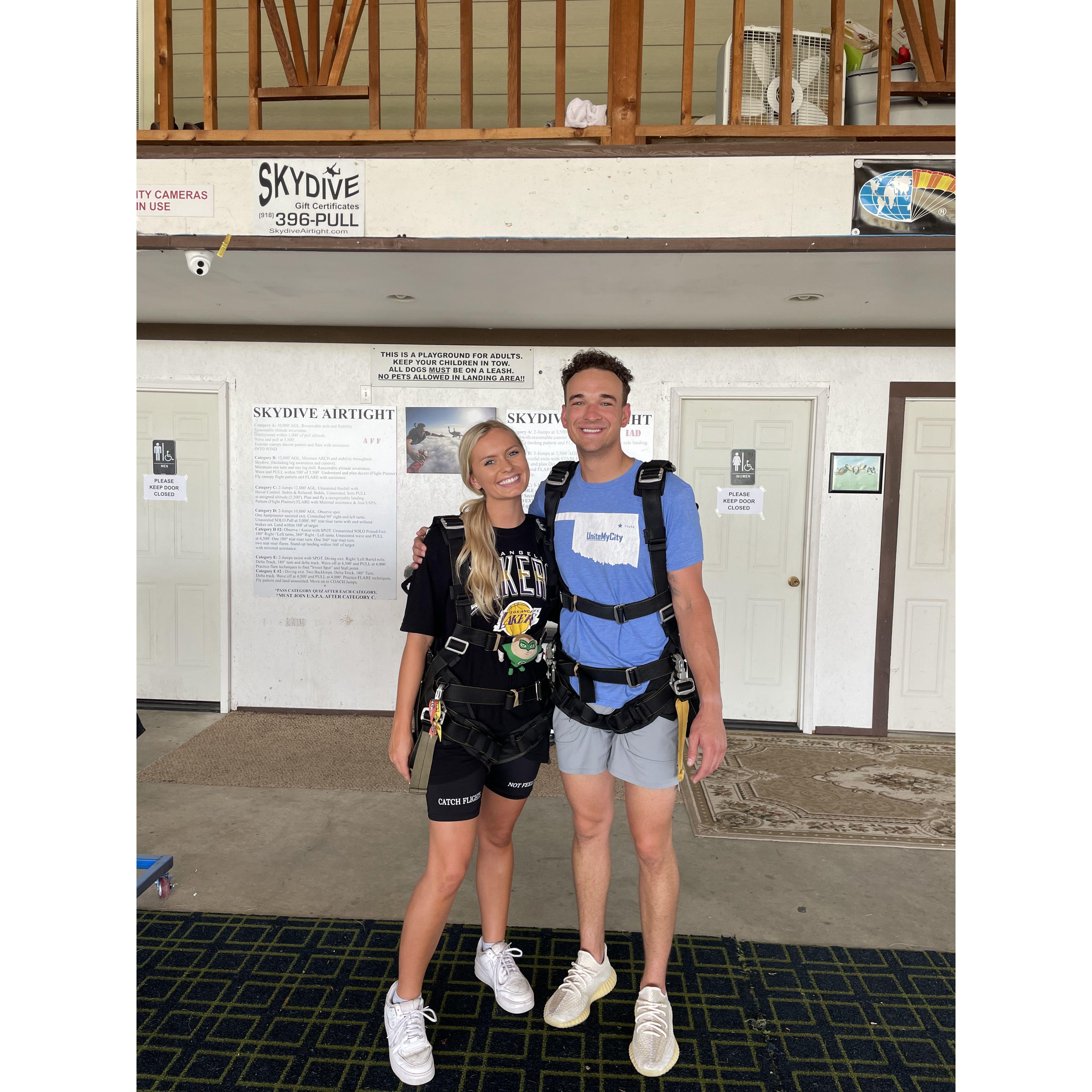 Skydiving for Skip's 26th birthday. :)
