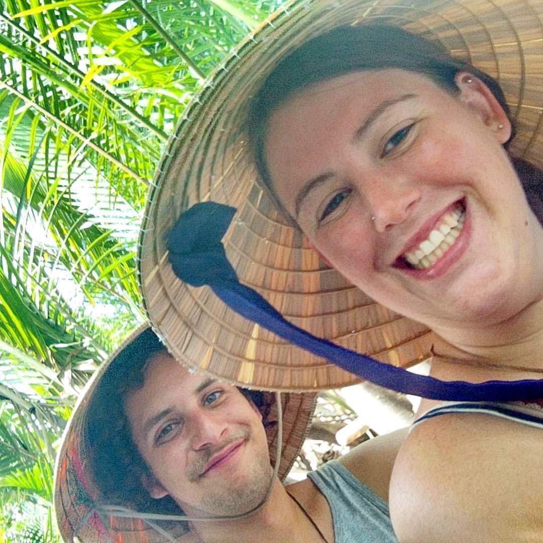 Boating down the Mekong River in Vietnam
