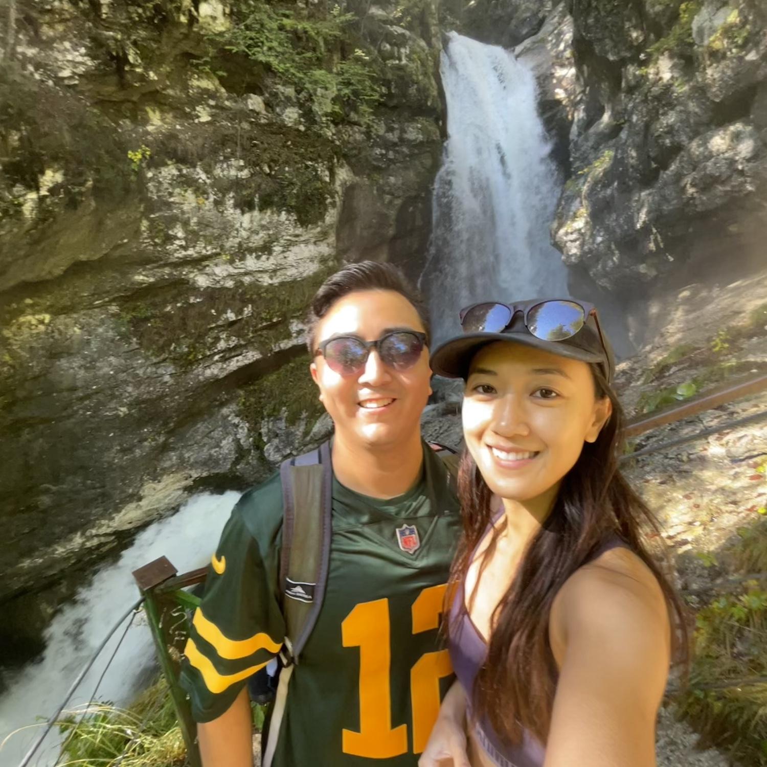 Where was this? A hint: We're slow at selfies...? Slofie..nia! Slovenia! This was 1 of 14 waterfall hikes we did. The little country was magical and it felt like we were in a real-life fairytale.