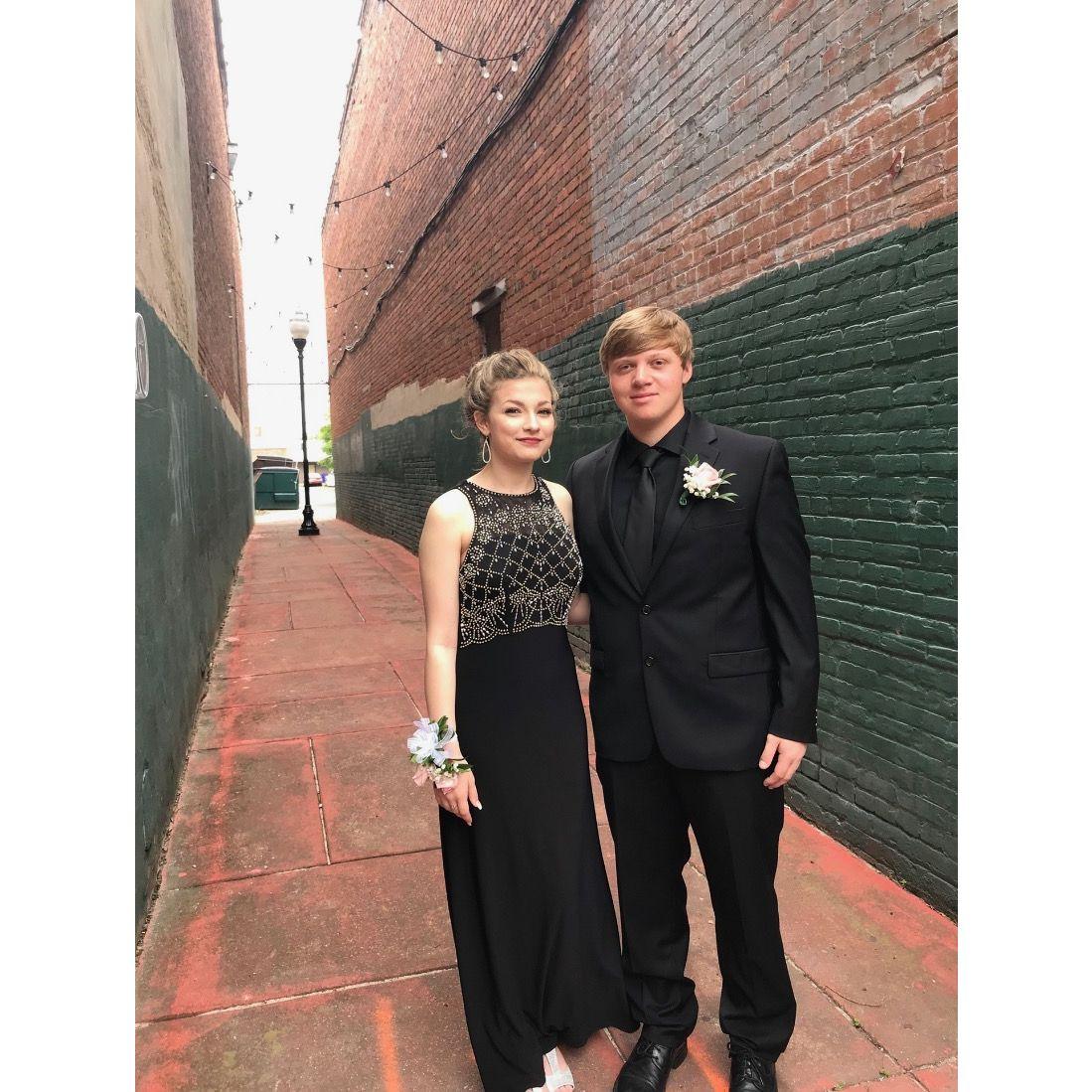 This is in 2019 when we first started dating. We are at our first Jr/Sr together!