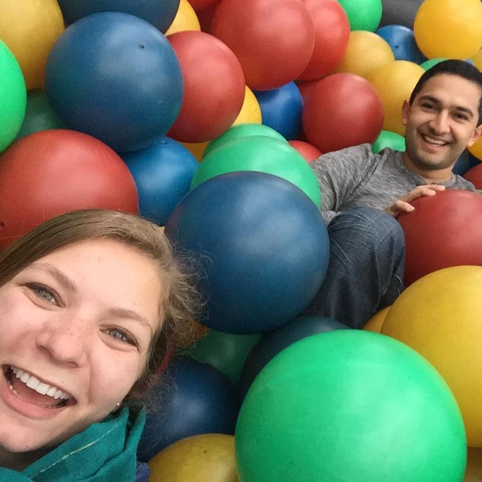 First time Adrian met Rachel's family and visited St. Louis (picture at the City Museum)