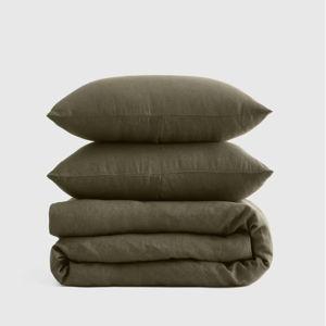 Linen Duvet Cover Set | Quince | Dusty Olive