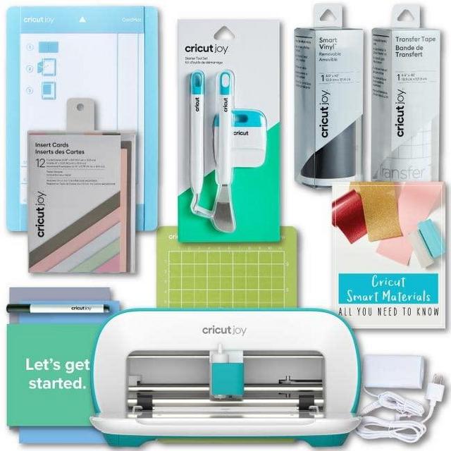 Cricut Joy Machine DIY Project Beginner Bundle with Insert Cards & Vinyl Bundle - A Smart Compact Tool for Customized Crafts, Cards, Home Décor Projects and Decals (iOS Android Windows)