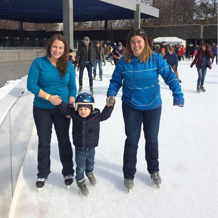 Ice Skating with our nephew Luca