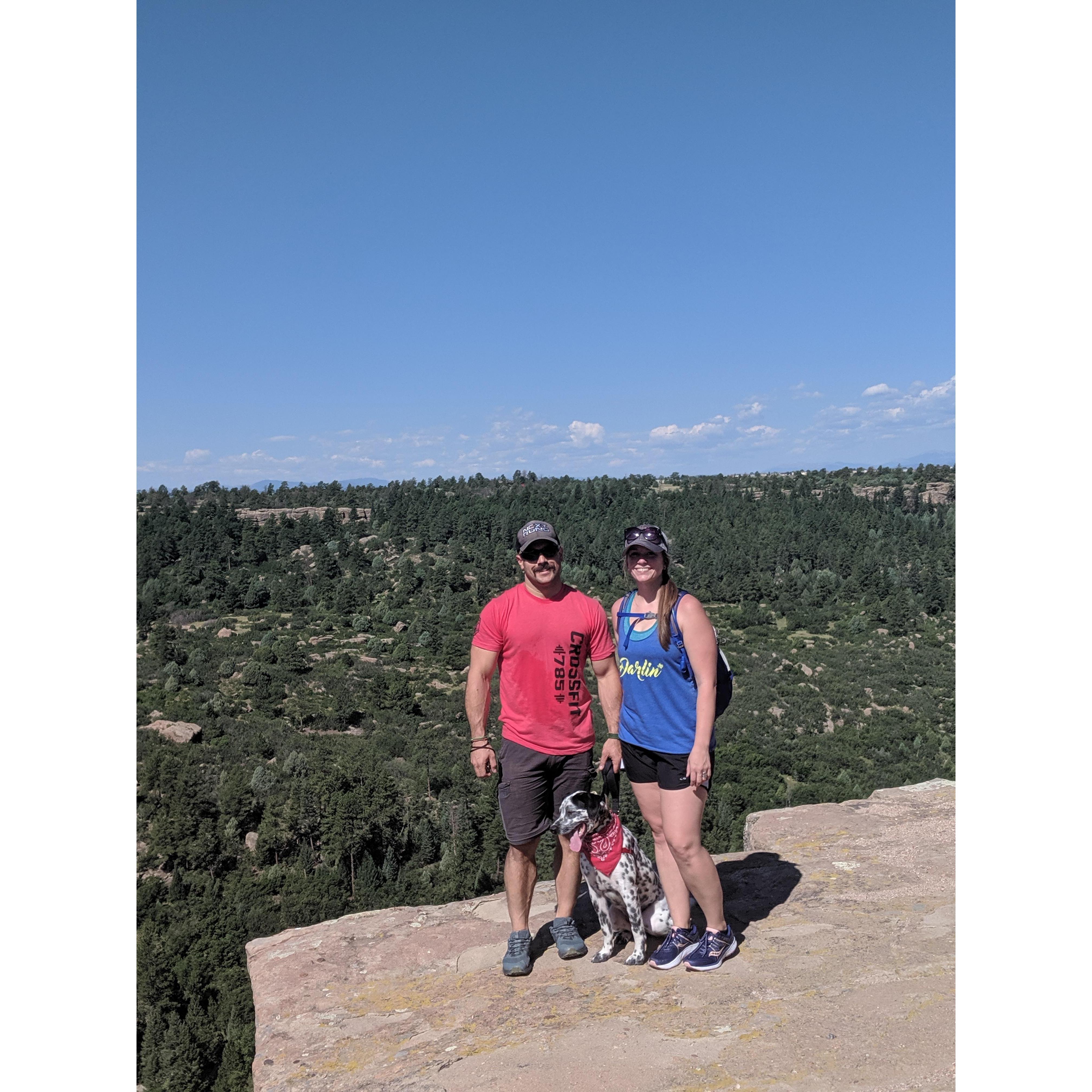 Our favorite weekend activity, hiking with the pups!