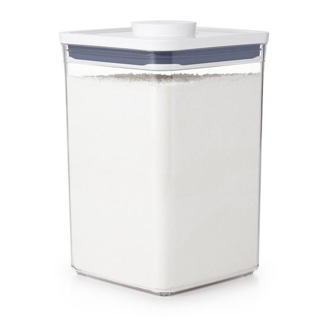 OXO POP 4.4qt Plastic Big Square Airtight Food Storage Container Clear