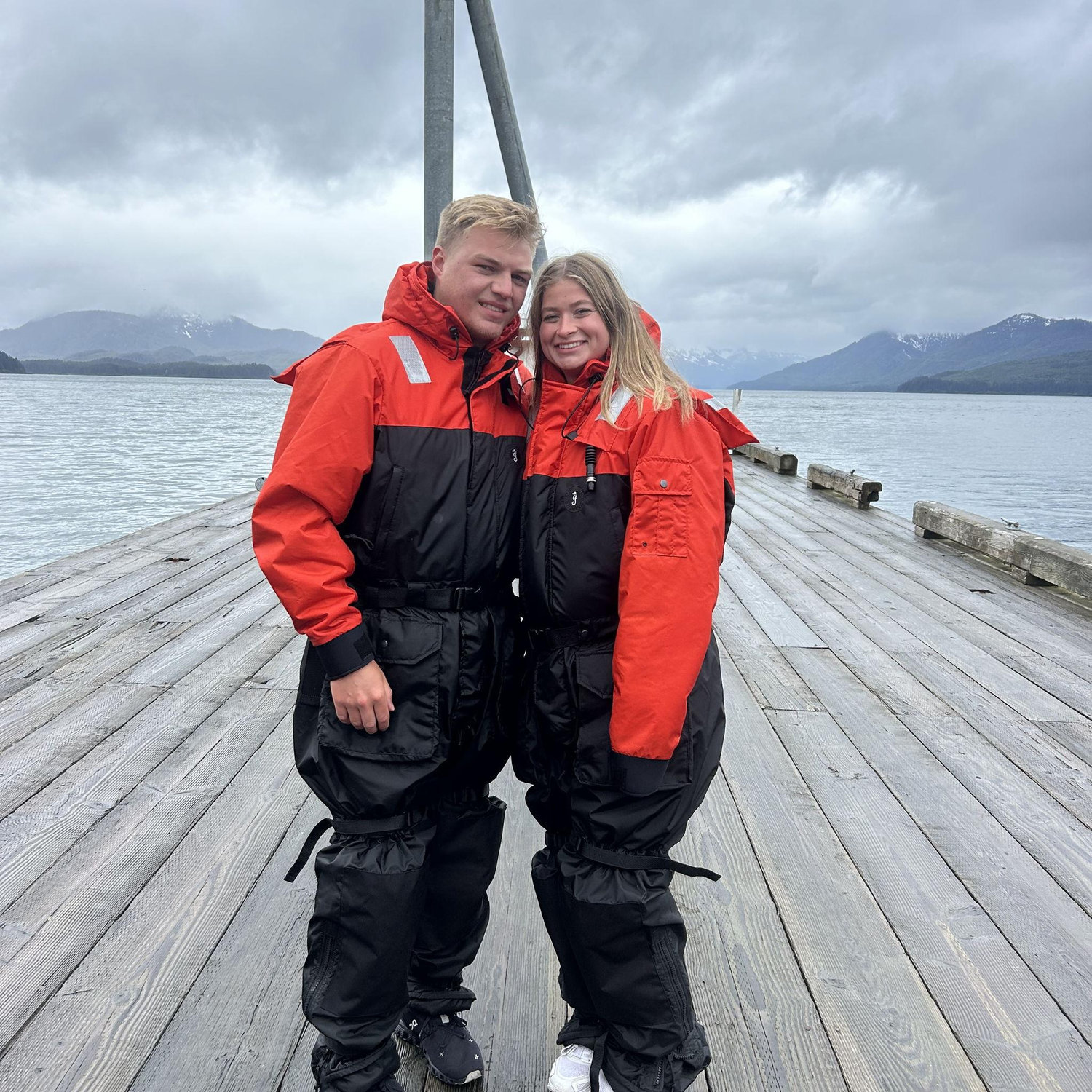 Went out to see humpback whale babies on a dingy. We had to suit up because it was freezing!