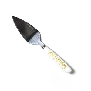 Happy Everything!™ White Stripe Cake Server