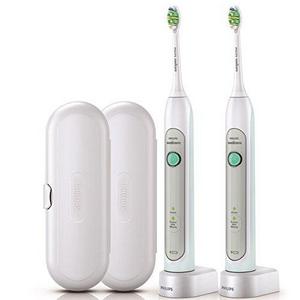 Philips Sonicare HX6772/74 Healthy White Rechargeable Toothbrush, Grey, 2 Count