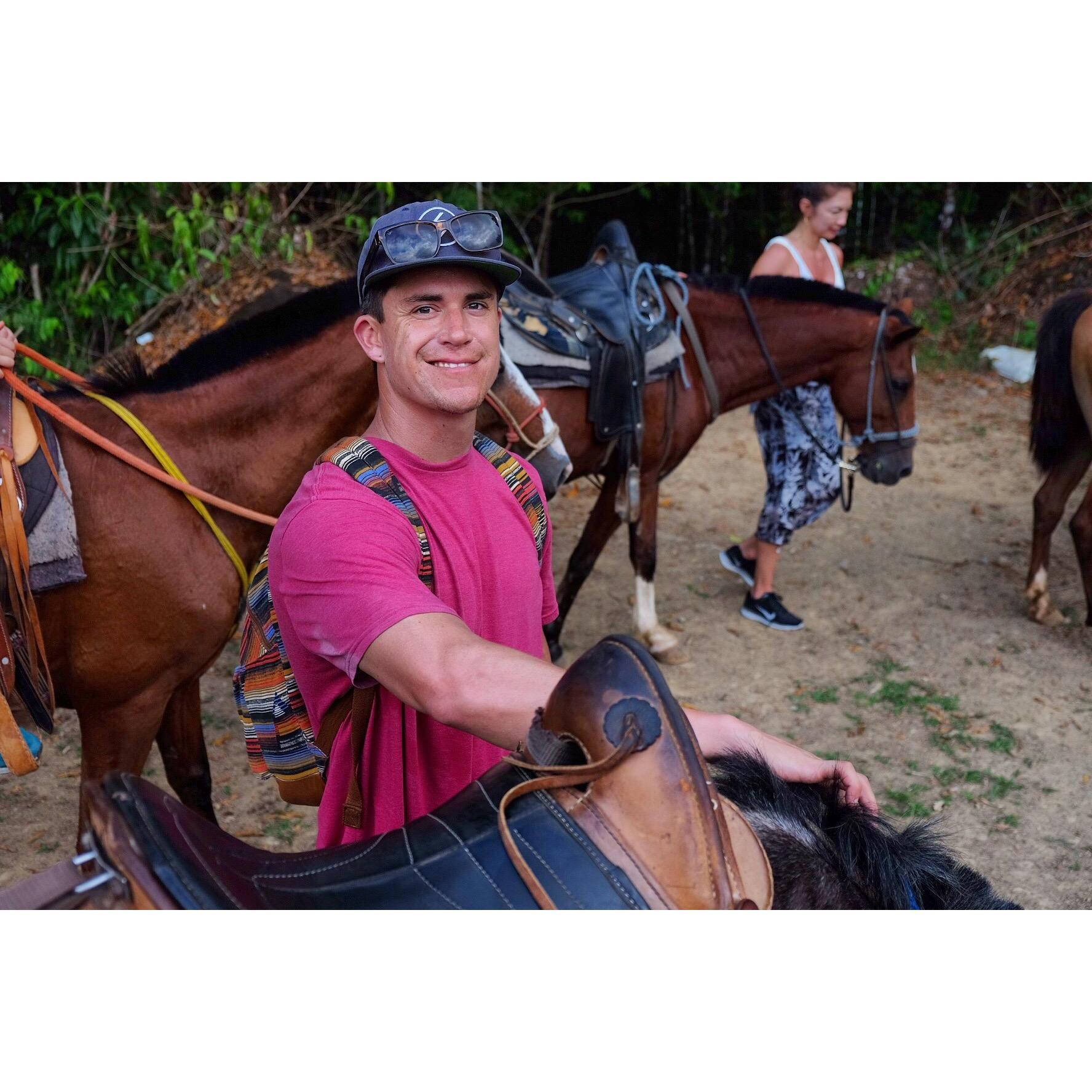 Ricky horseback riding in Manuel Antonio - something fun to do while you're visiting!