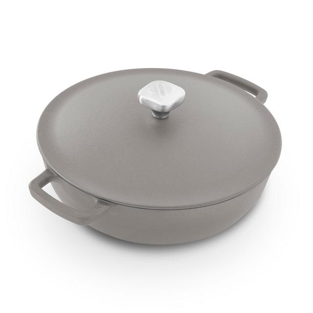 Zakarian Nonstick Cast Iron 4.5 qt. Covered Braiser in Grey