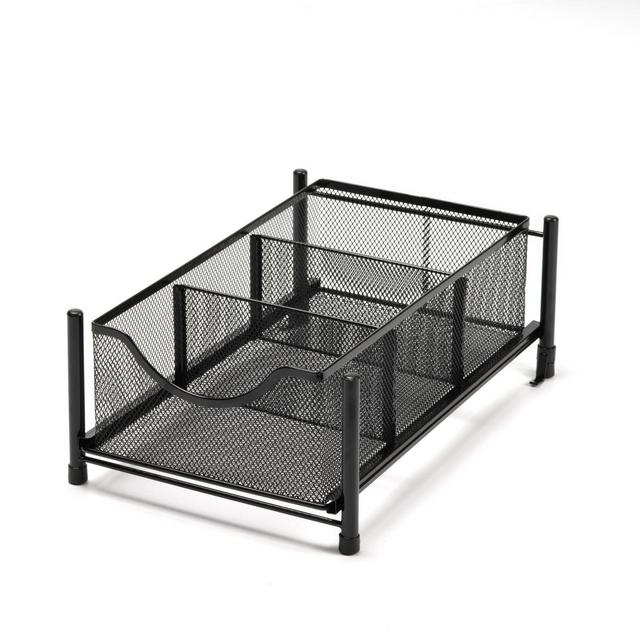 Squared Away™ Small Metal Mesh Cabinet Drawer in Black