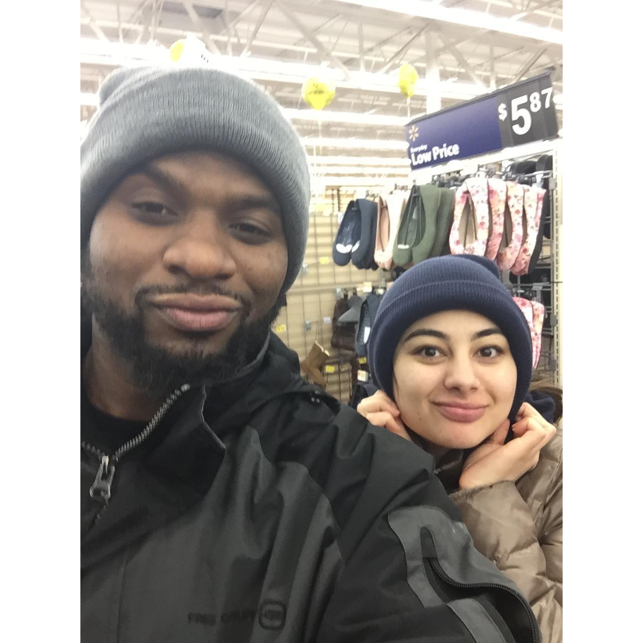 Late night walmart trip to shovel ourselves out the driveway during a snowstorm. 2/18/19