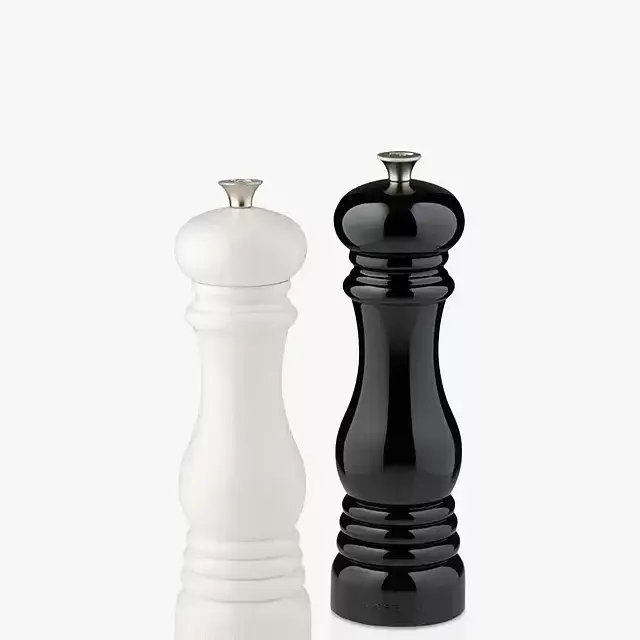 Le Creuset Classic Salt & Pepper Mills, Set of 2, White/Black