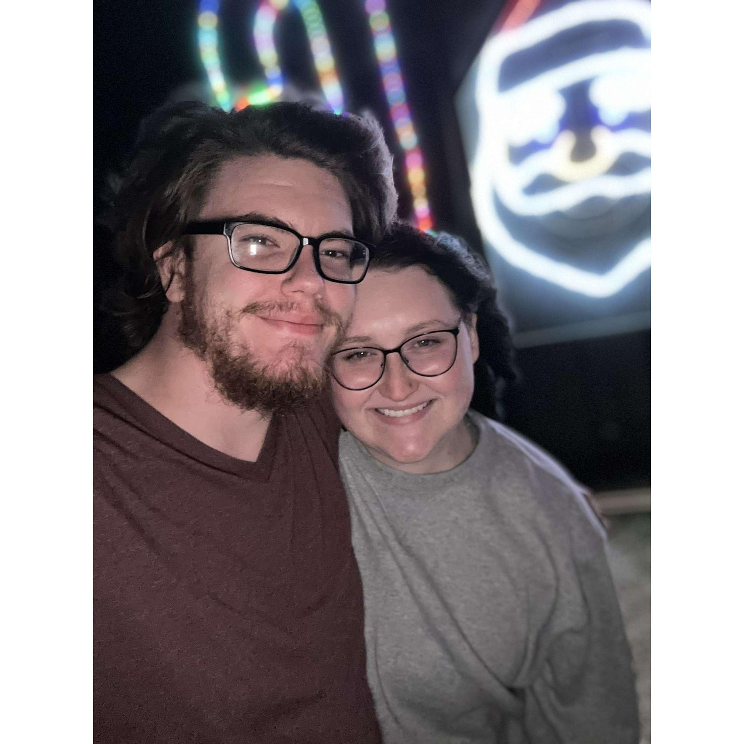 This was us a couple weeks before our first Christmas as a couple!