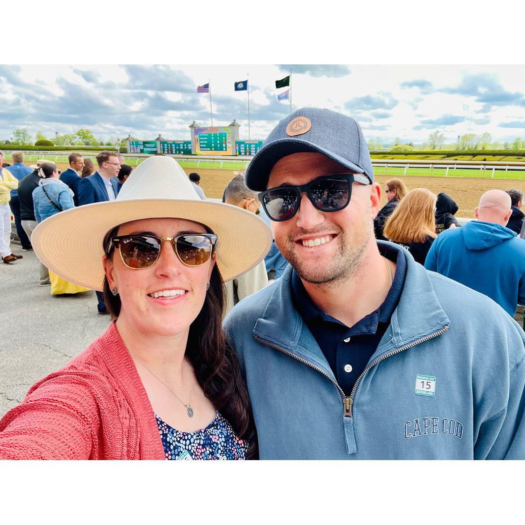 Placing our bets on the horse races at Keenland Race Track in Lexington, KY.