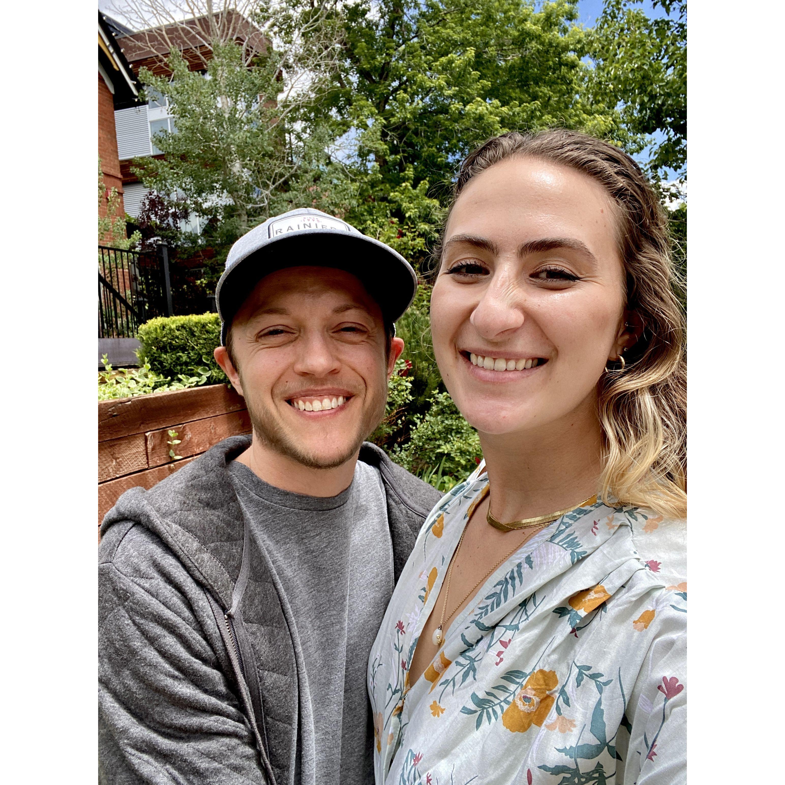Trip to Denver to get Sofia's wedding bands made! Her rings are from Young in the Mountains.