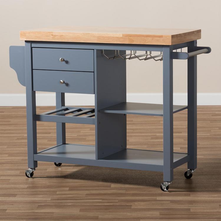 Baxton Studio Sunderland Kitchen Cart Zola