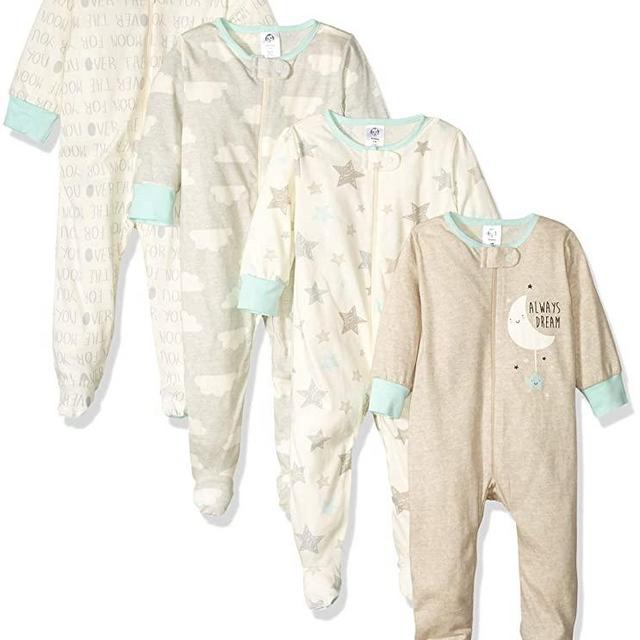 Gerber Unisex Baby 4 Pack Sleep 'N Play Footie