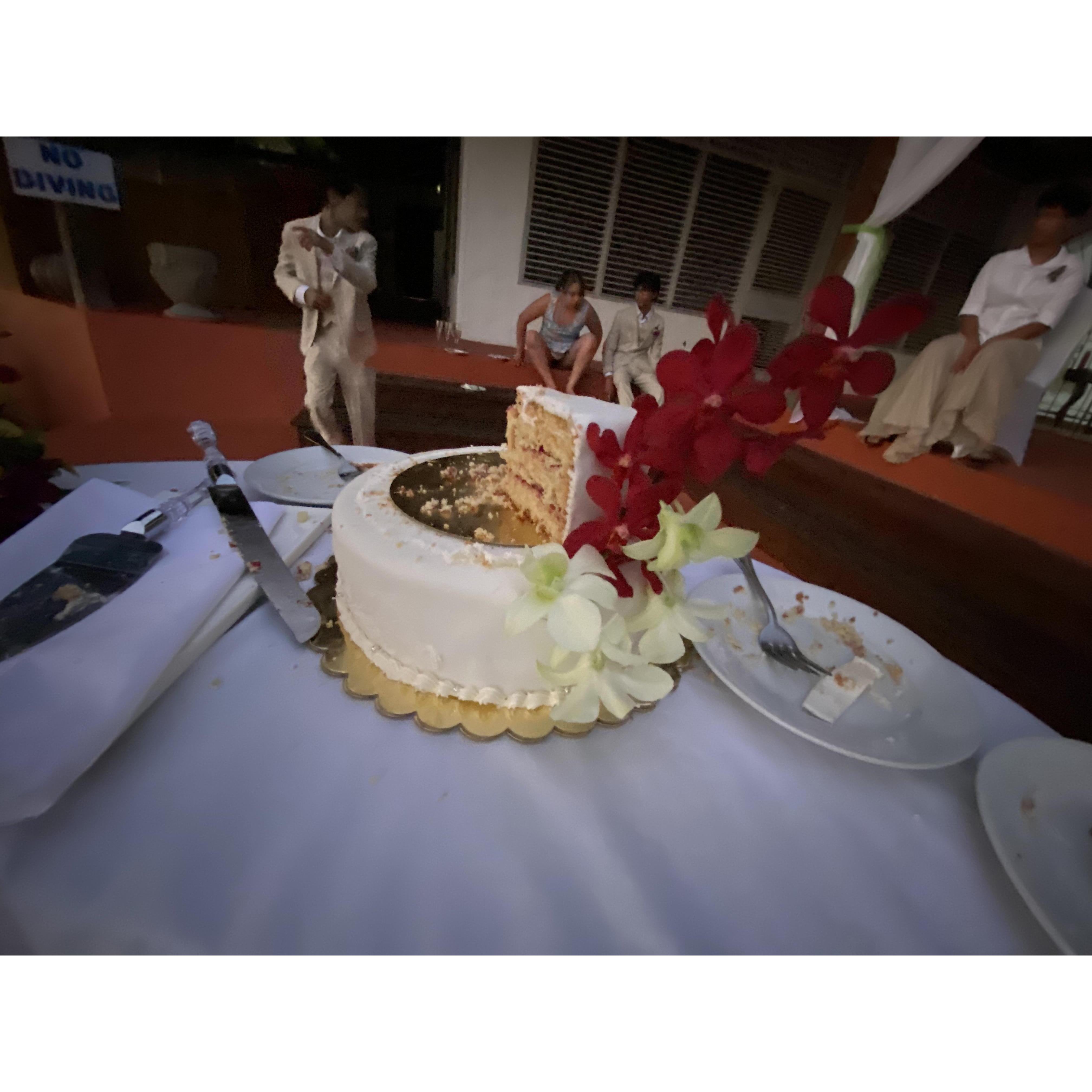 the cake.
