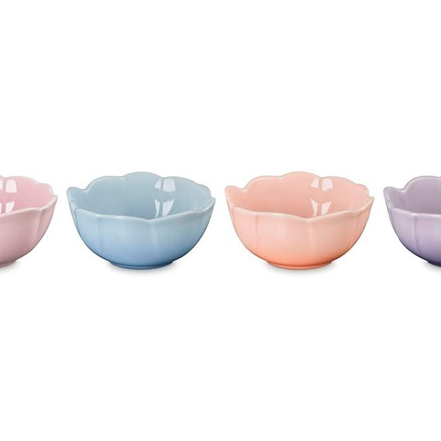 Le Creuset Stoneware Petal Mini Bowls, Set of 4, Multicolor