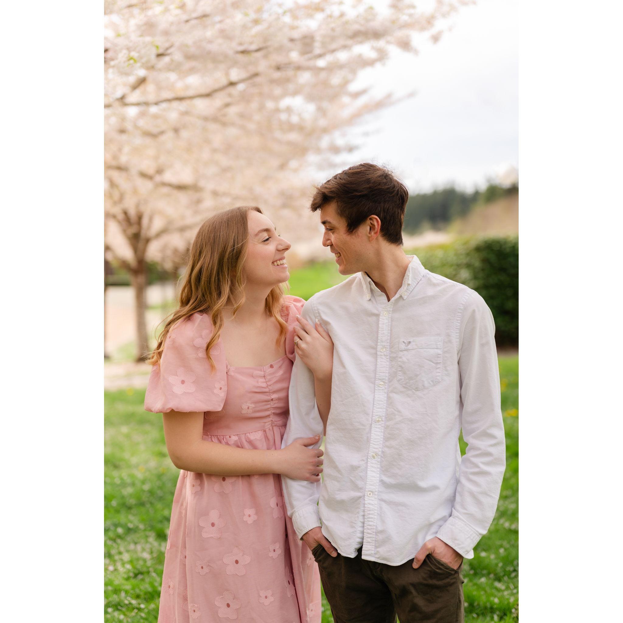 Cherry Blossom photos at Western Washington University, taken by one of our wedding photographers & bestie Caylie Mash Photography
