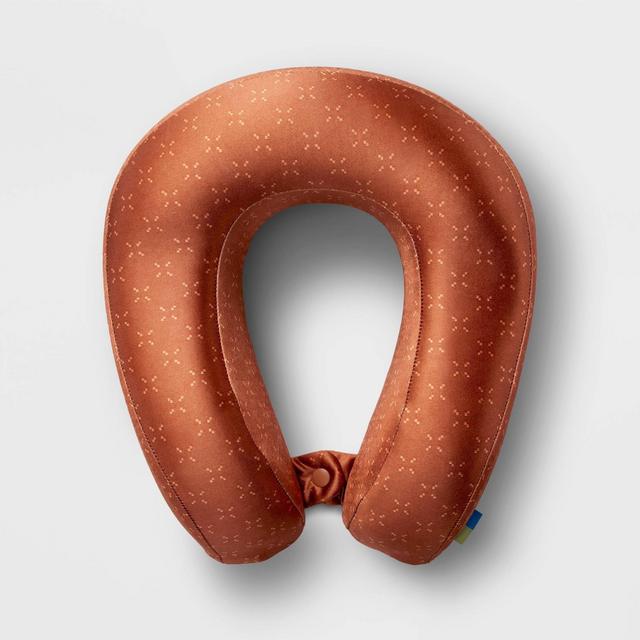 Memory Foam Travel Neck Pillow Amber Brown - Open Story™