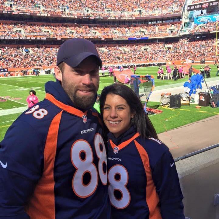 She surprised me with front row to the Denver Broncos game.