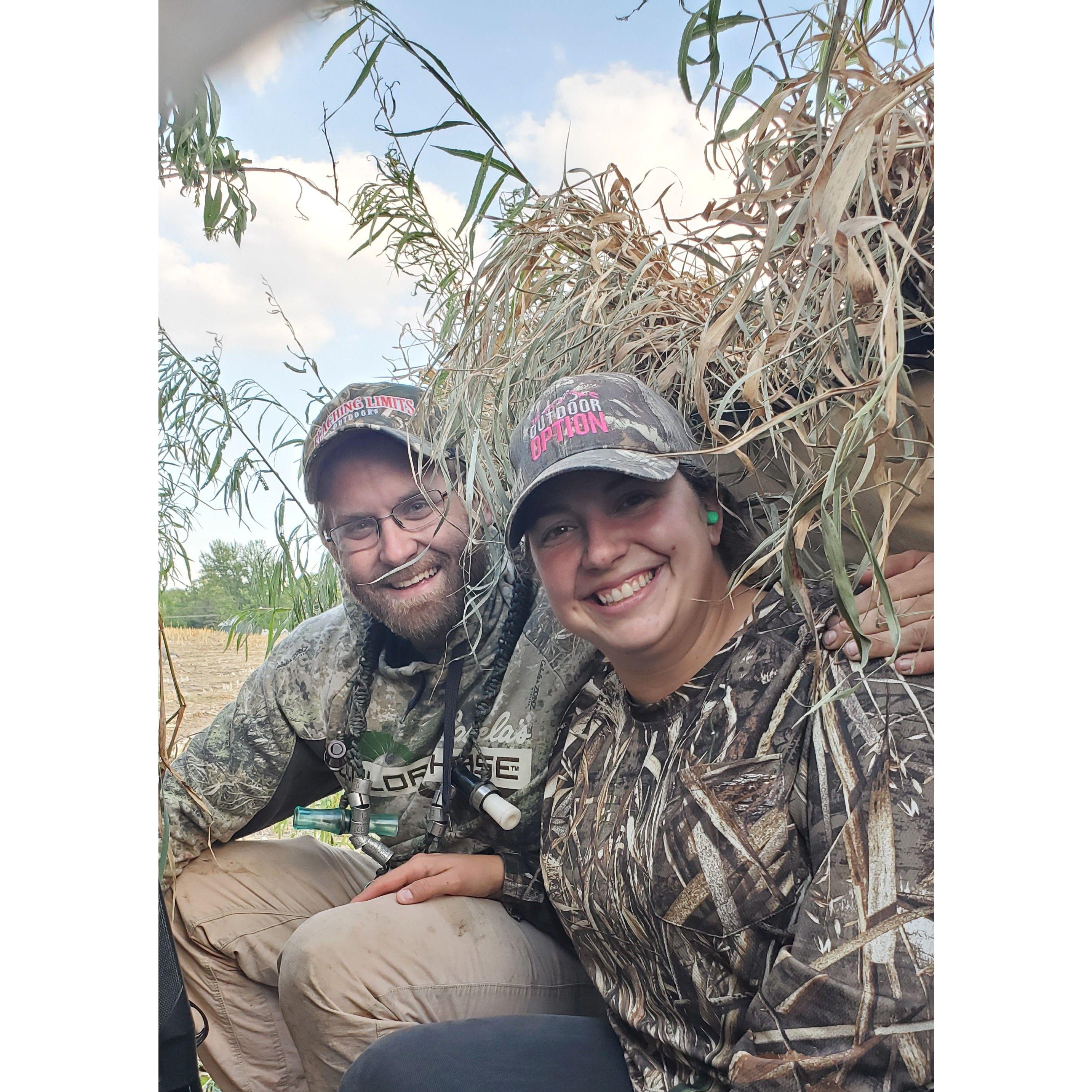 In the goose blind
