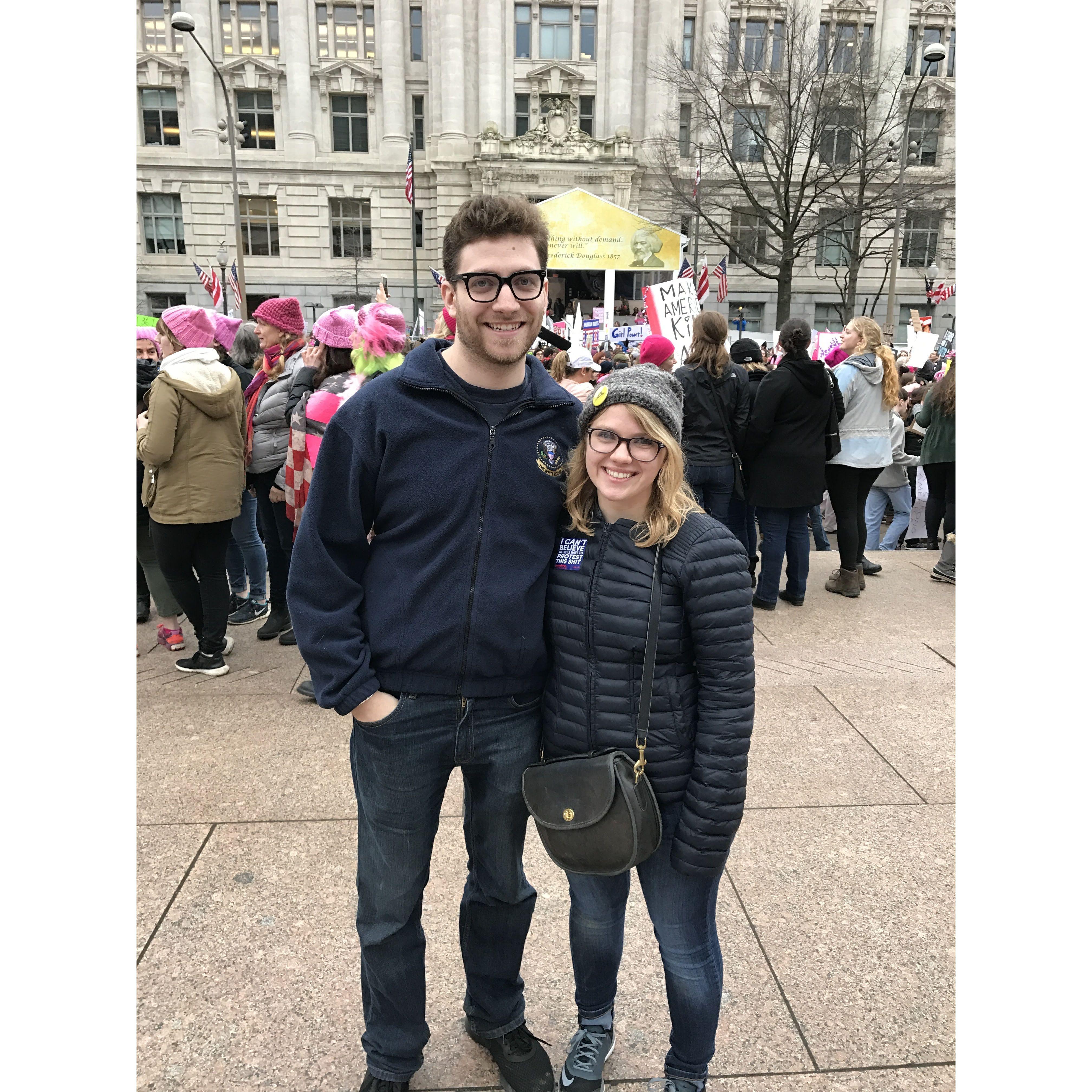 Our first protest together