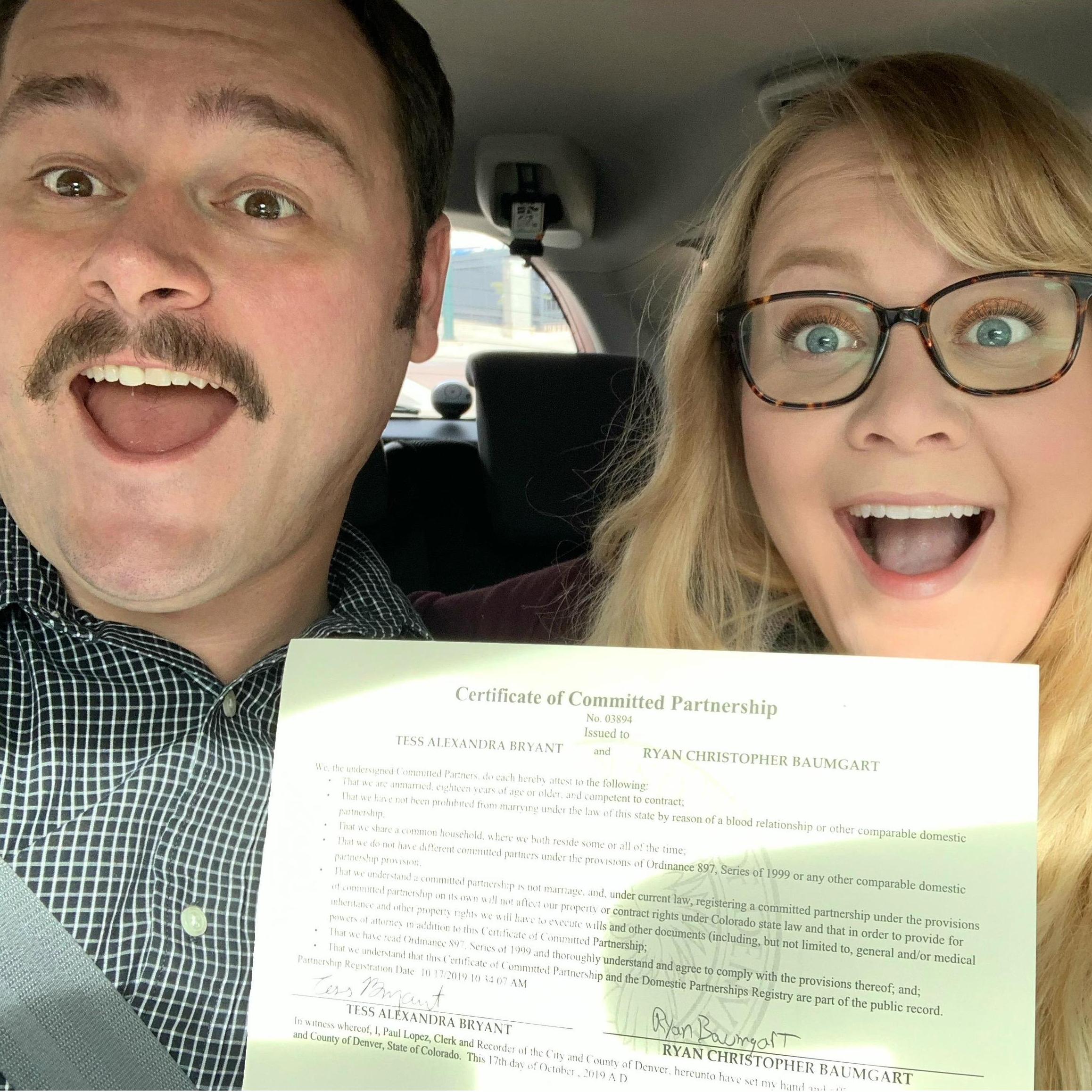 When we became Domestic Partners!