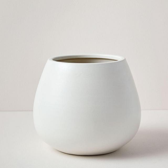 Pure White Ceramic Planter, Small