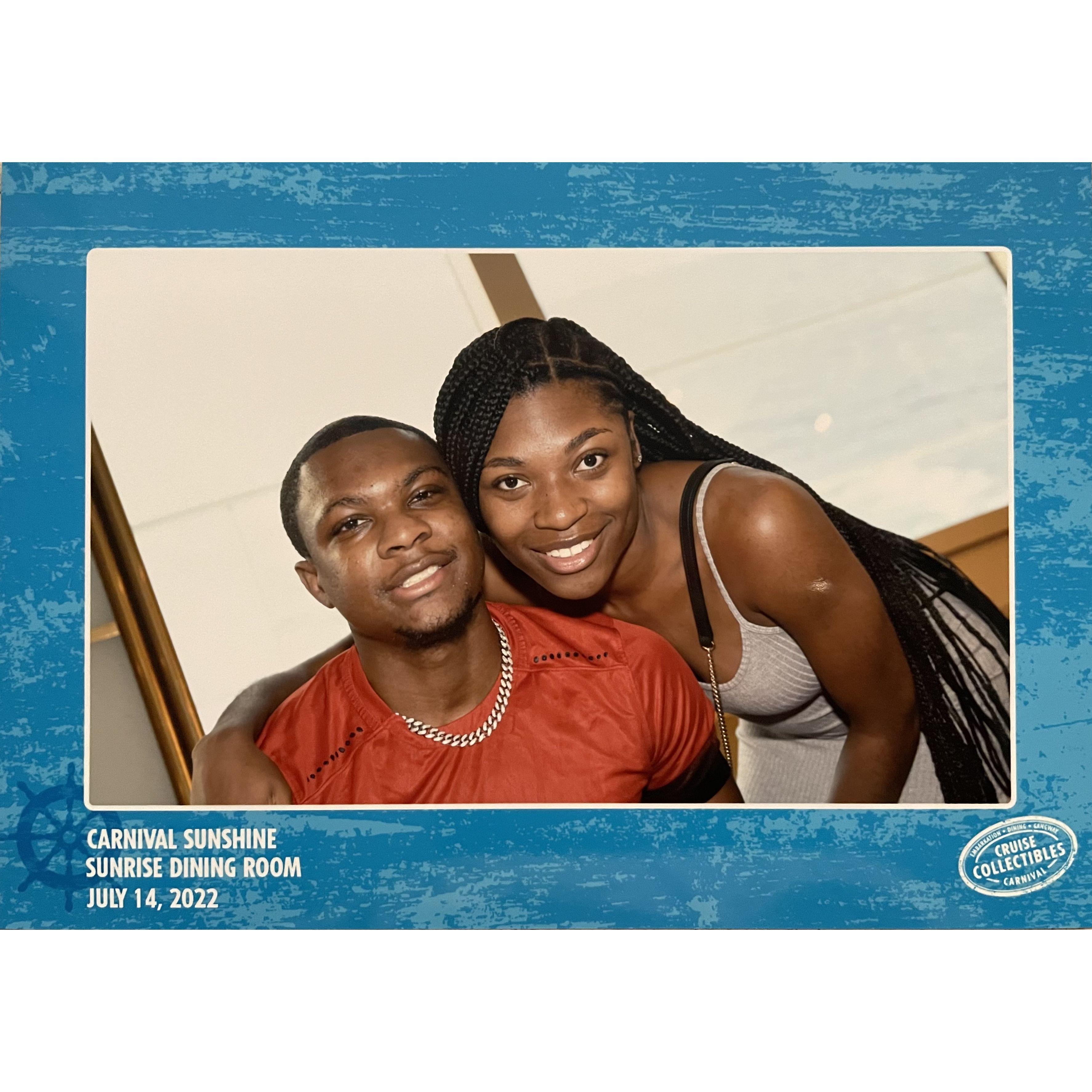 First cruise together to the Bahamas