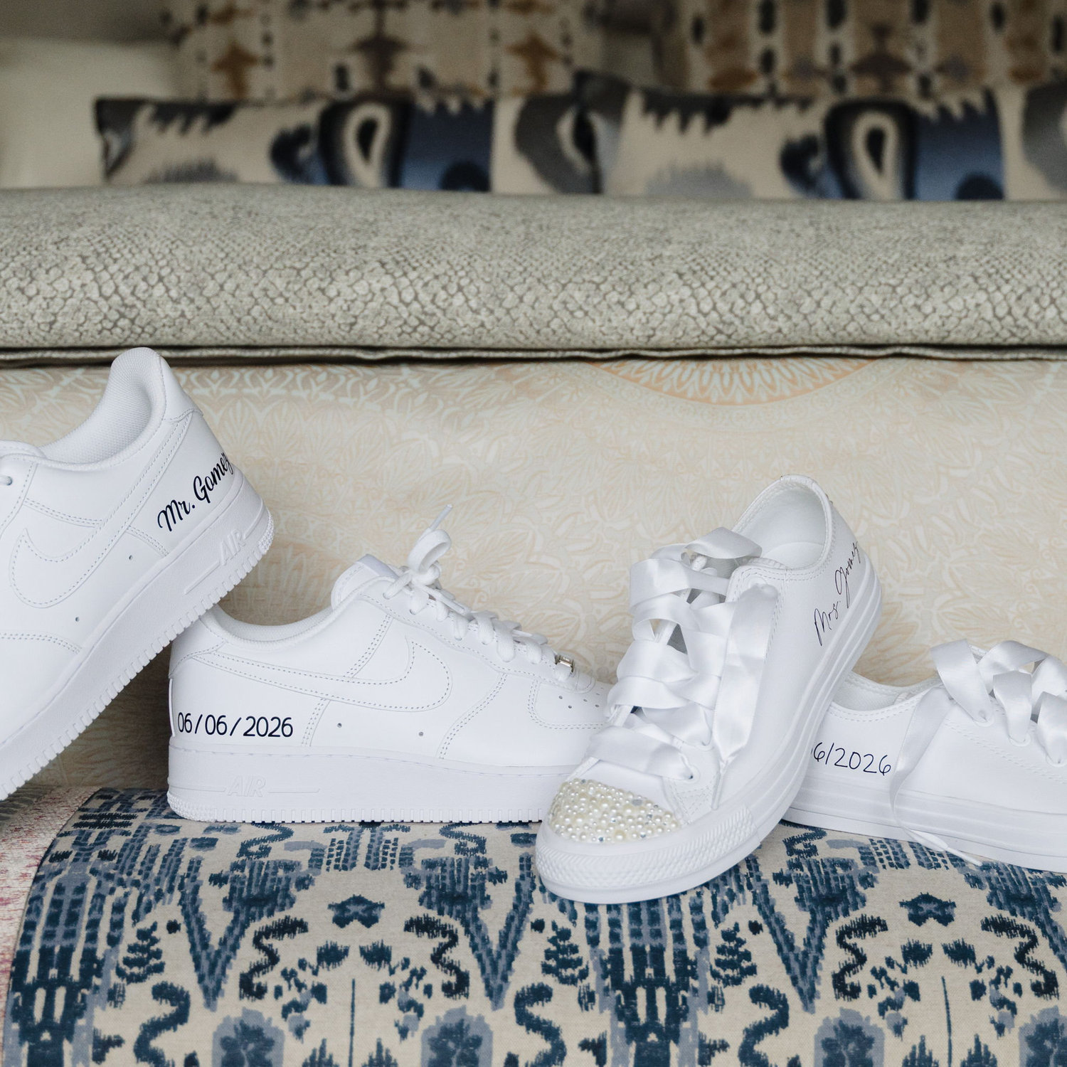 Thank you to Mama ChaCha for bedazzling our wedding sneakers and adding the perfect touch of sparkle, personality, and fun to our special day.

Converse: www.converse.com
Nike: www.nike.com