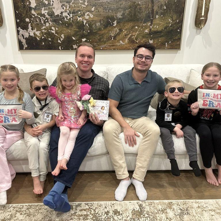 Our junior groomswomen, ring security, and flower girl!