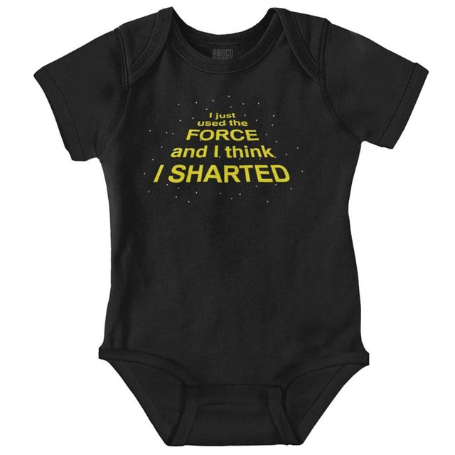 Brisco Brands Used Force Silly Funny Galaxy Nerd Baby Romper Boys or Girls