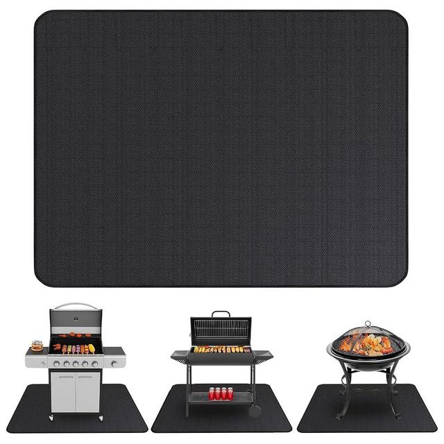 Under Grill Mats for Outdoor Grill (60 x 40 inch) Double-Sided Mat for Under Fire Pit Mat the Perfect Grill Matt for Outdoor Grill Deck Protector and BBQ Matt for Under Grill Mat for Deck